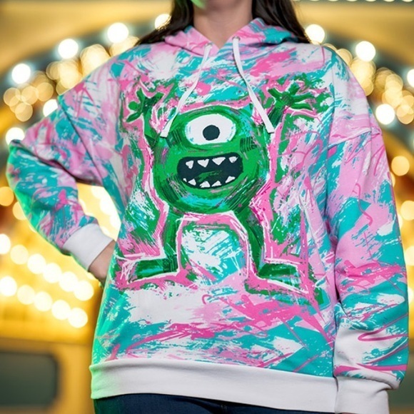 Disney Tops - Disney Pixar Mike Wazowski Monster Inc Pull over hoodie